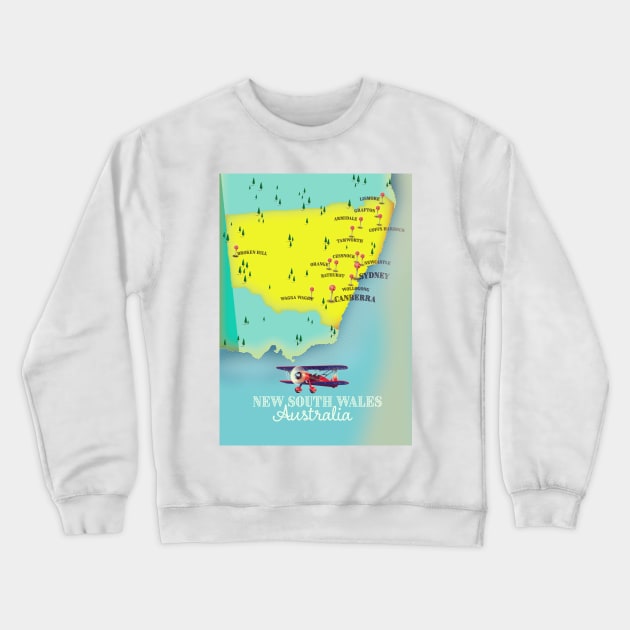 New South Wales Australia Crewneck Sweatshirt by nickemporium1